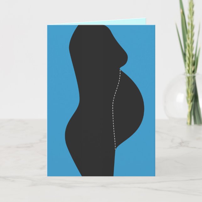 Pregnancy Tummy 1 Garçon Modèle de carte pliante (Devant)