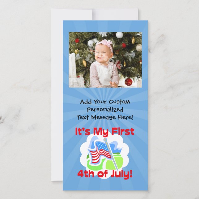 Premier 4 juillet Bébé bleu coloré (Devant)