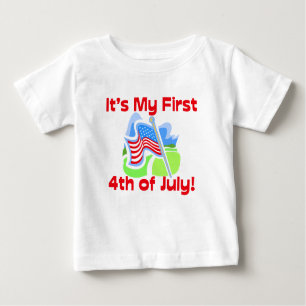 Premier 4 juillet, T-shirt mignon de bébé