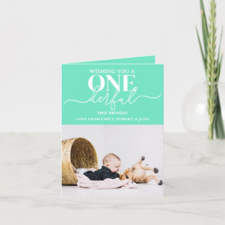 Premier anniversaire Carte de typographie