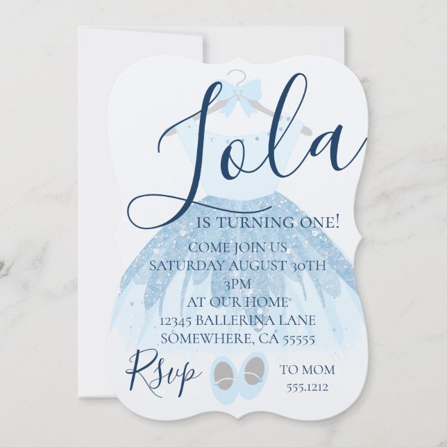 PREMIER ANNIVERSAIRE INVITATION (Devant)