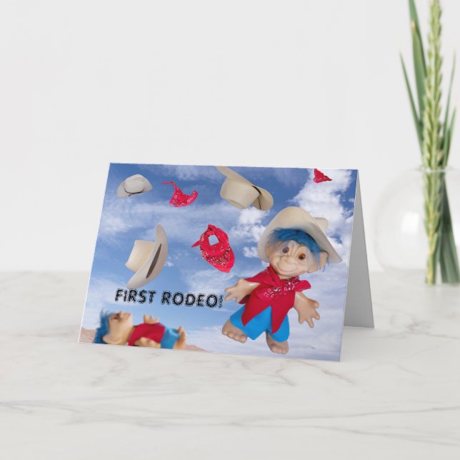 PREMIER anniversaire Invitation cowboy PERSONNALIS (Devant)