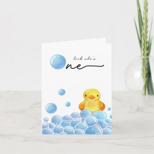 Premier anniversaire Regardez qui est une carte d'