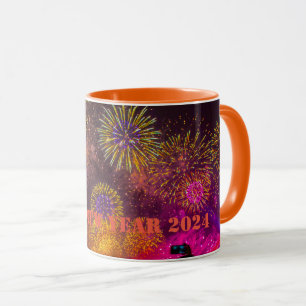 Premier café couleur rose Mug 2024 cadeau