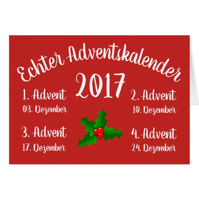 Premier calendrier de l'avent (Devant horizontal)