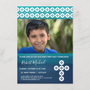 Premier carte photo de communion - l'invitation du
