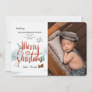 Premier Carte photo de Noël du bébé