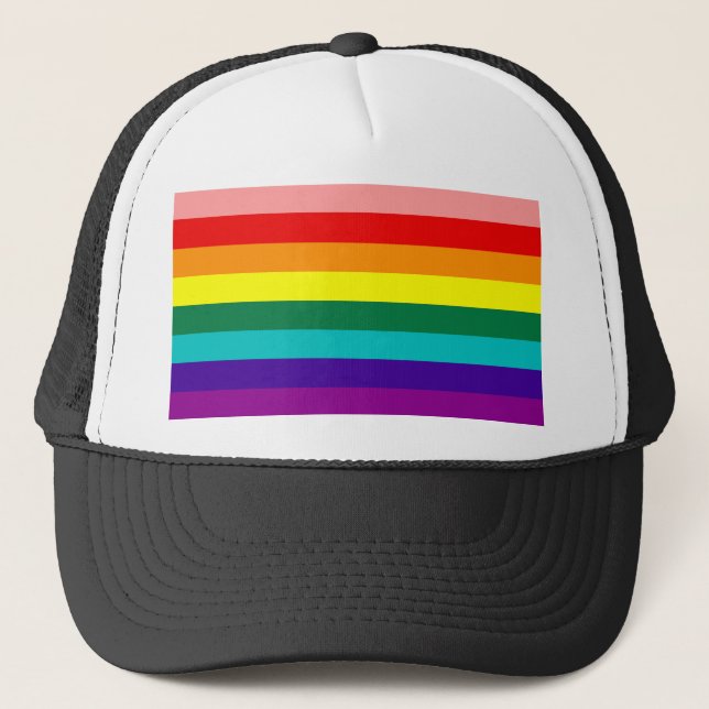 Premier Casquette Gay pride arc-en-ciel (Devant)