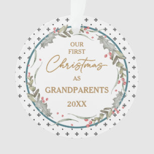 Premier cercle acrylique de Noël du grand-parent