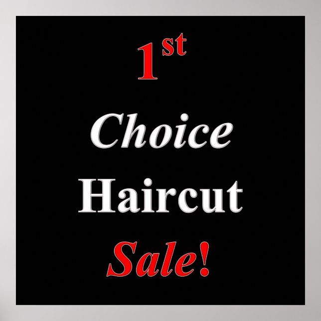 Premier choix Haircut Vente Poster Matte (Devant)