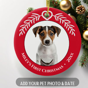 Premier coeur de Noël et ornement Feuille pour ani