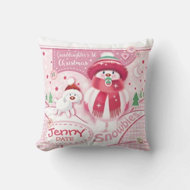 Premier coussin de Noël de la petite-fille (Recto)