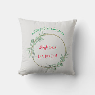 Premier coussin de Noël. Personnalisable .