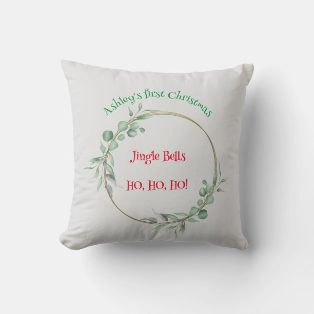 Premier coussin de Noël. Personnalisable . (Recto)