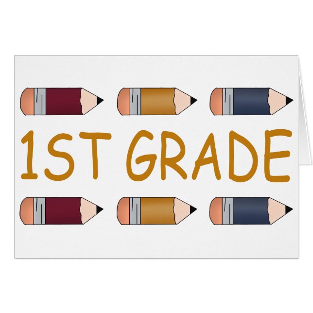 Premier crayon d'école primaire (Devant horizontal)