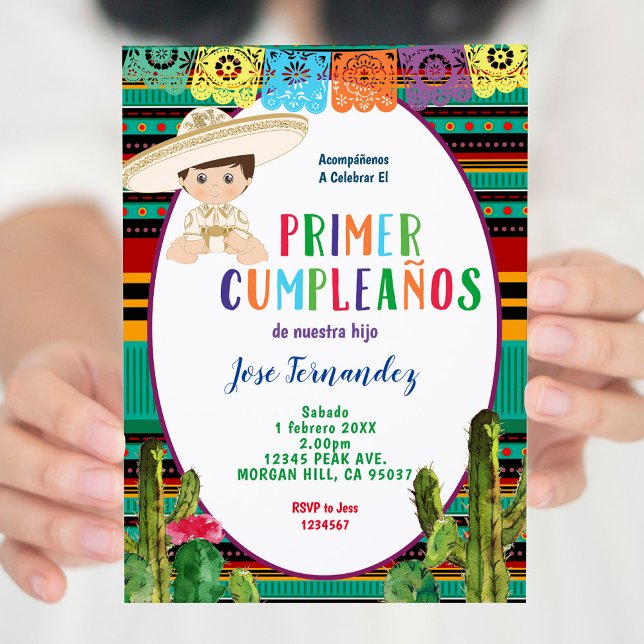 PREMIER CUMPLEANOS, Invitation Anniversaire Uno Fi (Créateur téléchargé)