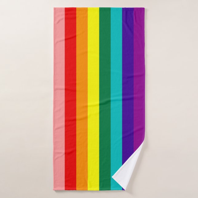 Premier drapeau de la Rainbow Pride (Serviette de bain)