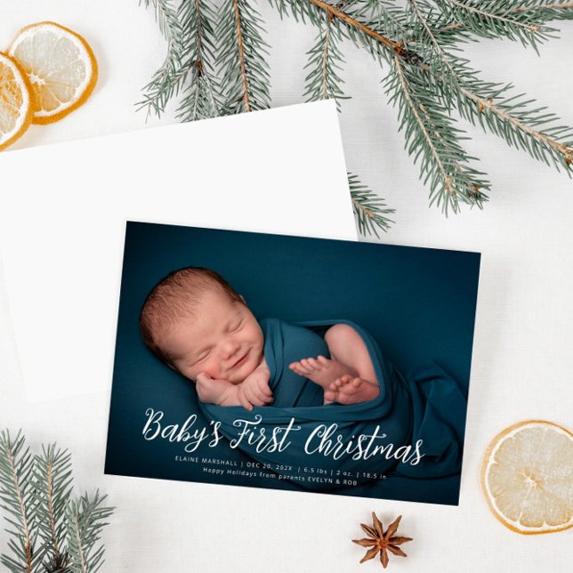Premier faire-part de naissance de Noël du bébé (Créateur téléchargé)