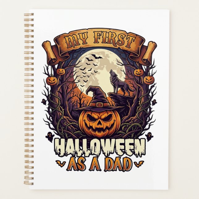 Premier Halloween en tant que papa citrouille loup (Devant)