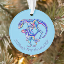 Premier Hanoukka de bébé 2025 Boy Dino Velocirapto