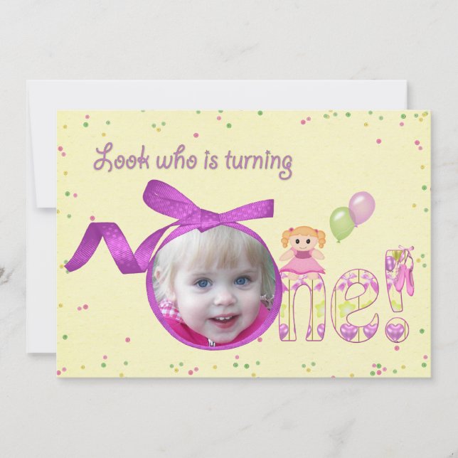 Premier Invitation de fête d'anniversaire (Devant)