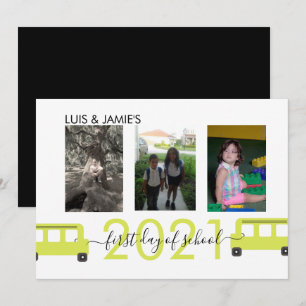 Premier jour de l'école Carte photo de script de b