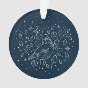 Premier jour de Noël Acrylique Ornement Bleu