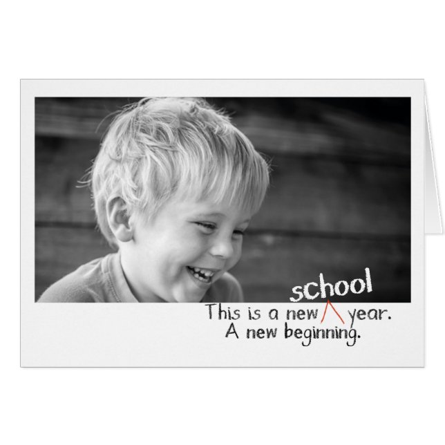 Premier jour de retour aux cartes photos de l'écol (Devant horizontal)