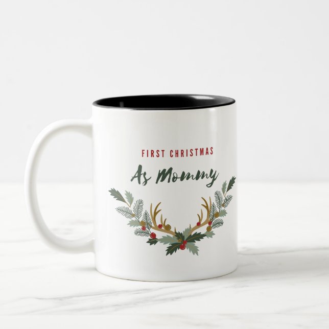 Premier Noël comme maman Mug cadeau de Noël pour e (Gauche)