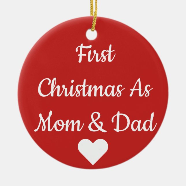 Premier Noël comme ornement de maman et de papa (Devant)