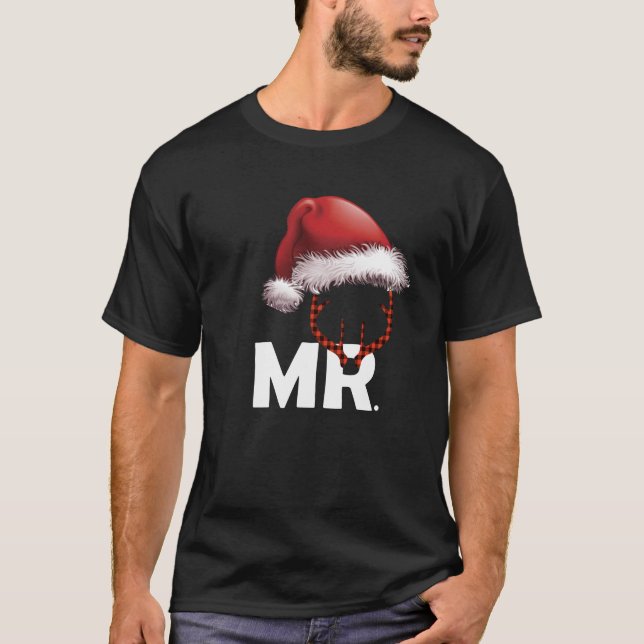 Premier Noël comme T-shirt de M. et de Mme Men's (Devant)