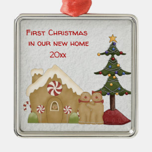 Premier Noël Dans Notre Nouveau Ornement Métal Mai