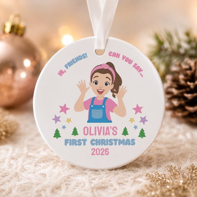 Premier Noël de bébé avec nom personnalisé (Créateur téléchargé)