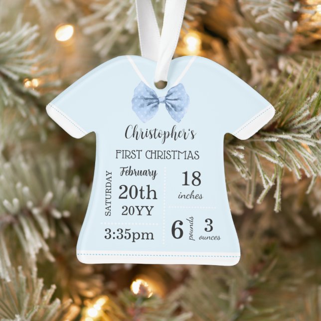 Premier Noël de bébé avec photo recto verso (Arbre)