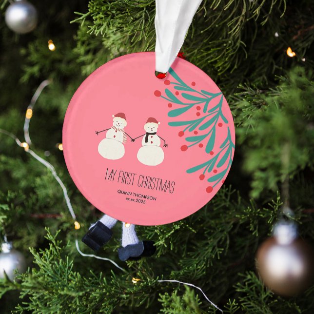 Premier Noël de Bébé - Duo de bonhomme de neige mi (Créateur téléchargé)