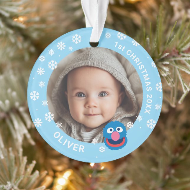 Premier Noël de Bébé Grover Création de photo pers (Arbre)
