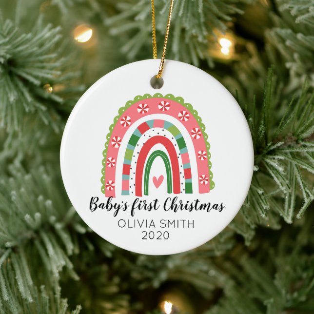 Premier Noël de bébé ornement arc-en-ciel (Arbre)