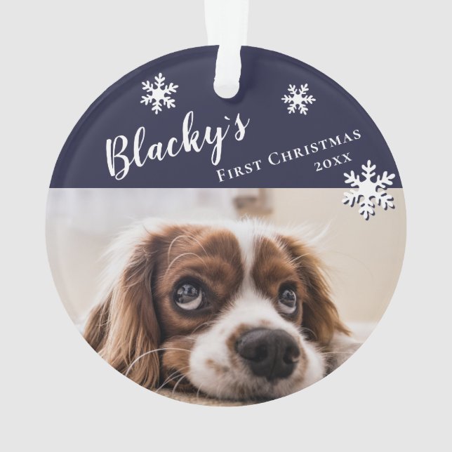 Premier Noël de chiot Nom et photo du chien   (dos)