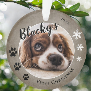 Premier Noël de chiots Rustique Nom de chien Photo
