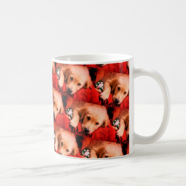 Premier Noël de Winston !  Tasse 11oz de vacances (Droite)