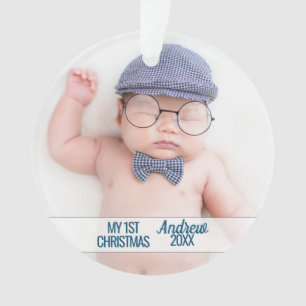 Premier Noël du bébé avec photo
