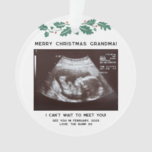 Premier Noël en grand-mère Baby Sonogram Keepsaké