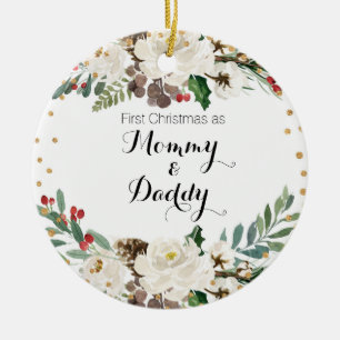 Premier Noël en ornement de maman et papa