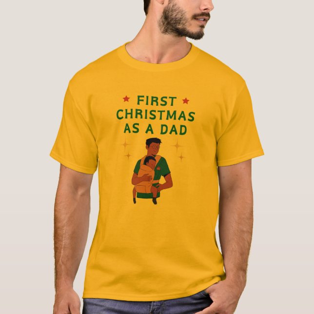 "Premier Noël en papa - T-Shirt Festive (Devant)