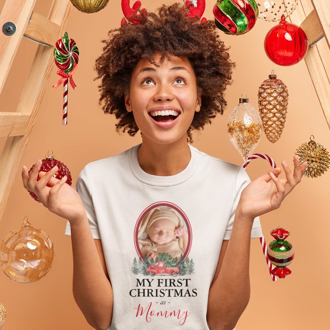 Premier Noël en T-shirt Camion Rouge maman (Créateur téléchargé)