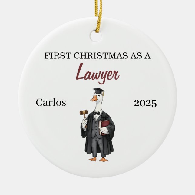Premier Noël en tant que décorations d'avocat, oie (Devant)