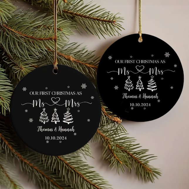 Premier Noël en tant que M. et Mme Mariage moderne (Créateur téléchargé)