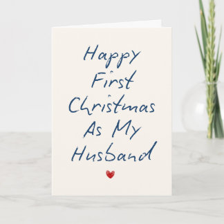 Premier Noël en tant que mari romantique Carte