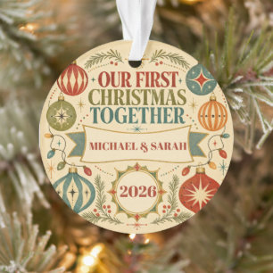 Premier Noël ensemble personnalisé 2026 Rétro