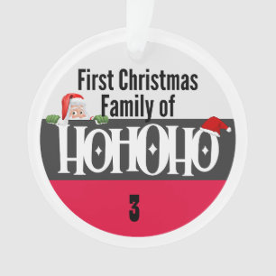 Premier Noël Ho Ho Ho Famille de personnalisation